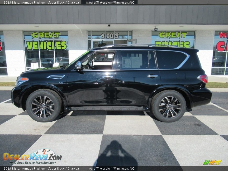 2019 Nissan Armada Platinum Super Black / Charcoal Photo #1