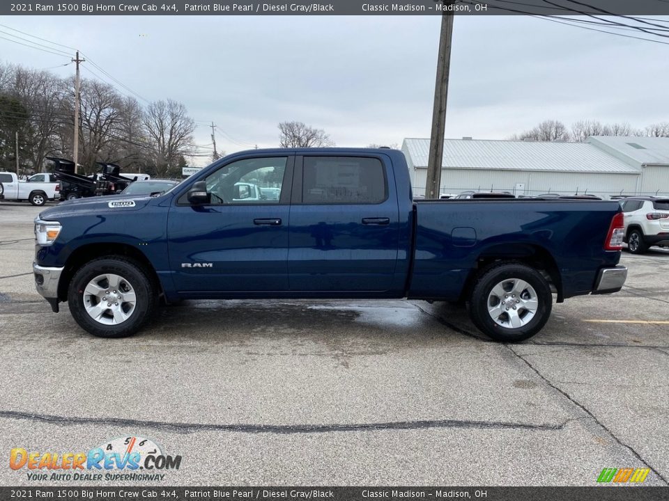 2021 Ram 1500 Big Horn Crew Cab 4x4 Patriot Blue Pearl / Diesel Gray/Black Photo #8