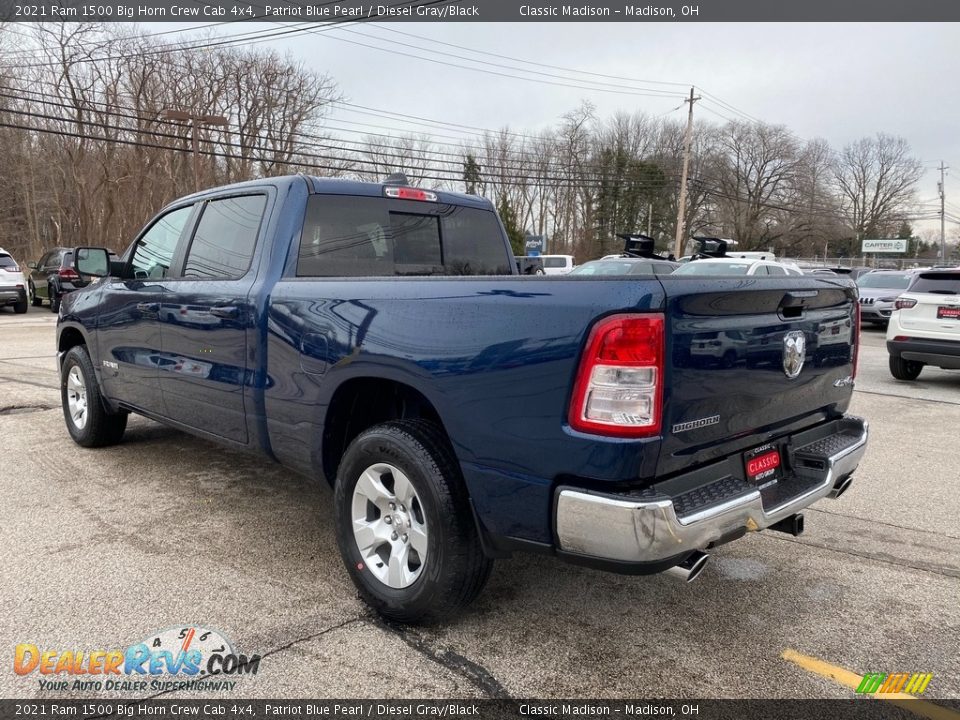 2021 Ram 1500 Big Horn Crew Cab 4x4 Patriot Blue Pearl / Diesel Gray/Black Photo #9