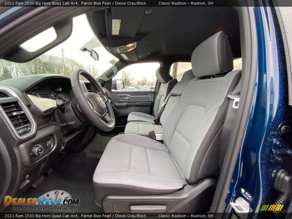 2021 Ram 1500 Big Horn Quad Cab 4x4 Patriot Blue Pearl / Diesel Gray/Black Photo #2