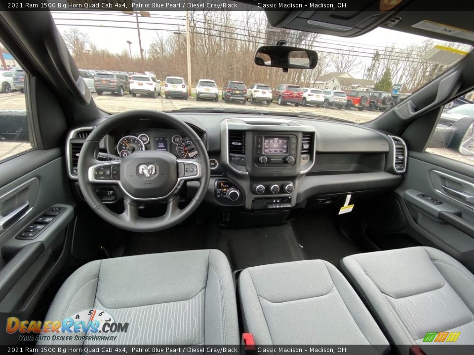 2021 Ram 1500 Big Horn Quad Cab 4x4 Patriot Blue Pearl / Diesel Gray/Black Photo #4