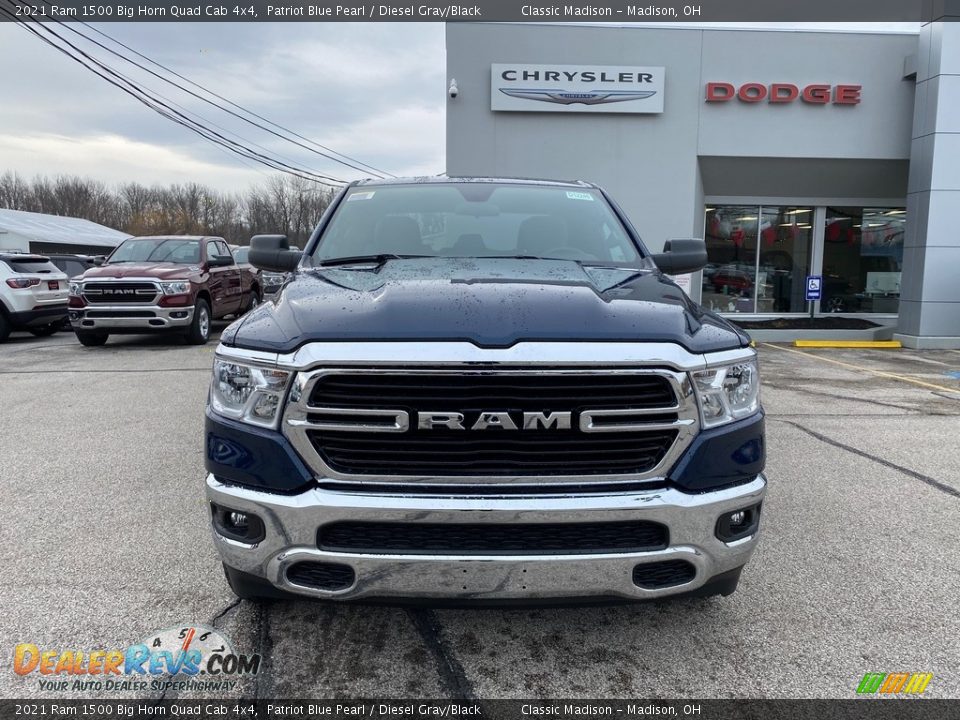 2021 Ram 1500 Big Horn Quad Cab 4x4 Patriot Blue Pearl / Diesel Gray/Black Photo #7