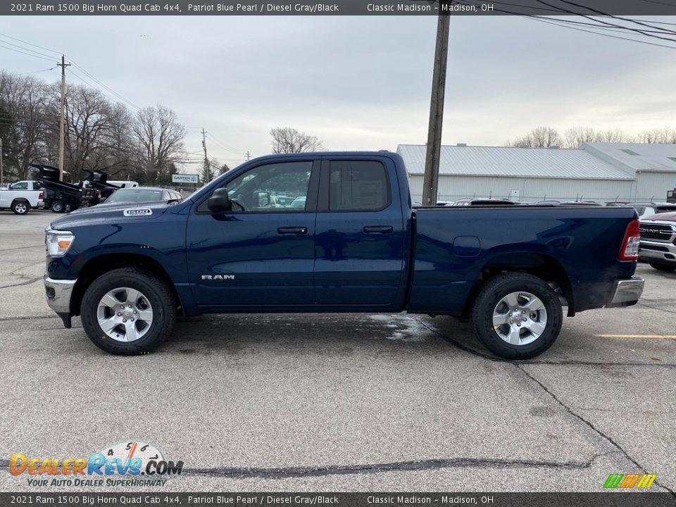 2021 Ram 1500 Big Horn Quad Cab 4x4 Patriot Blue Pearl / Diesel Gray/Black Photo #8