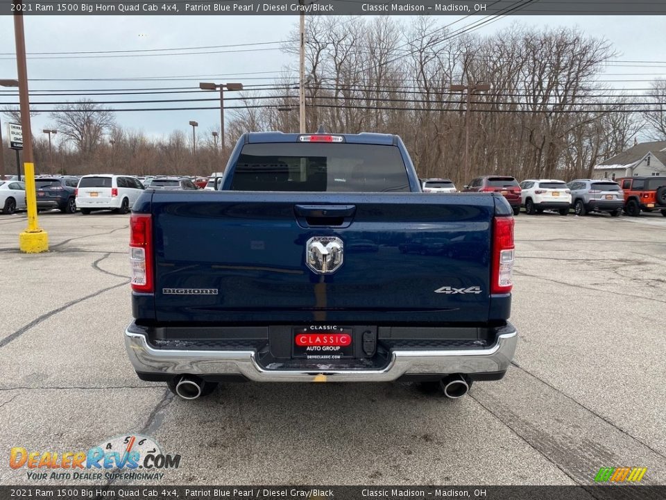 2021 Ram 1500 Big Horn Quad Cab 4x4 Patriot Blue Pearl / Diesel Gray/Black Photo #10