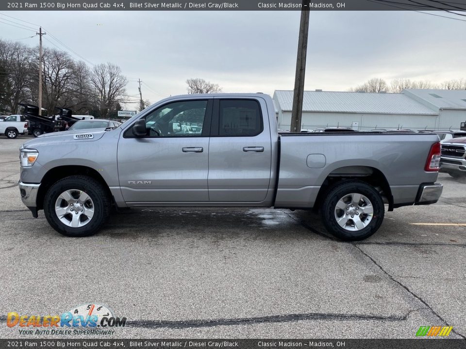 Billet Silver Metallic 2021 Ram 1500 Big Horn Quad Cab 4x4 Photo #8