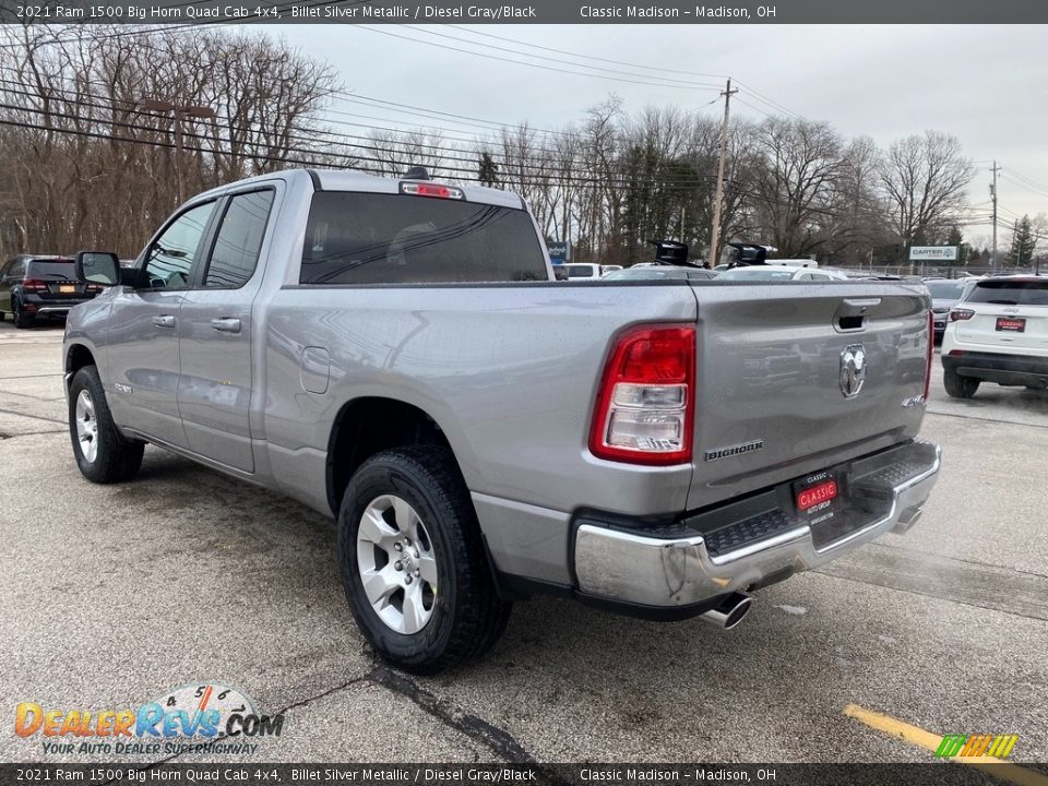 2021 Ram 1500 Big Horn Quad Cab 4x4 Billet Silver Metallic / Diesel Gray/Black Photo #9