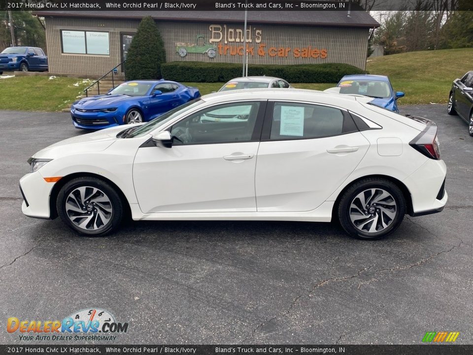 2017 Honda Civic LX Hatchback White Orchid Pearl / Black/Ivory Photo #1