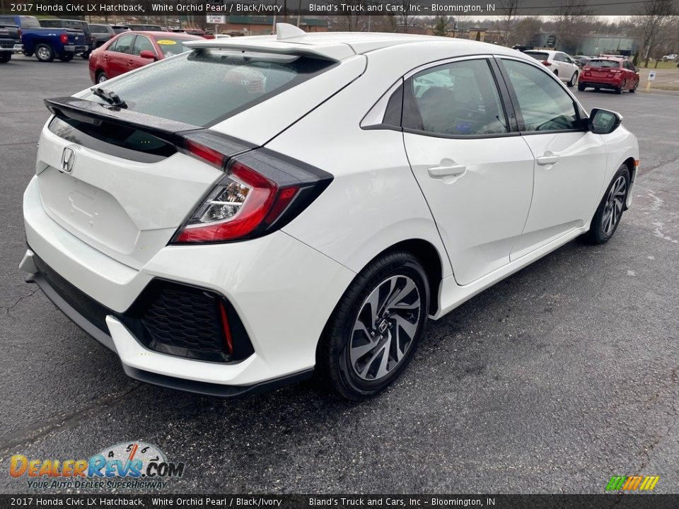 2017 Honda Civic LX Hatchback White Orchid Pearl / Black/Ivory Photo #6
