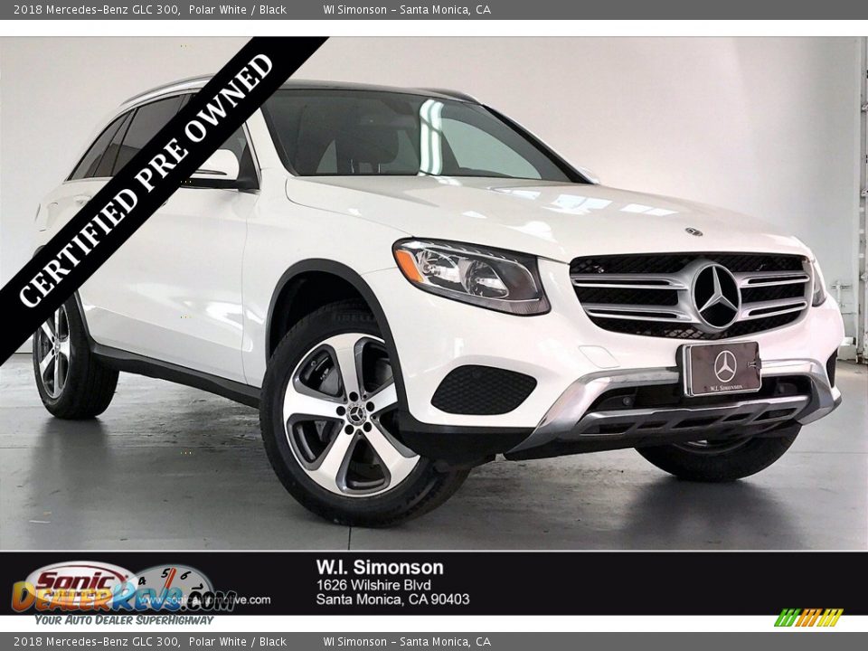 2018 Mercedes-Benz GLC 300 Polar White / Black Photo #1