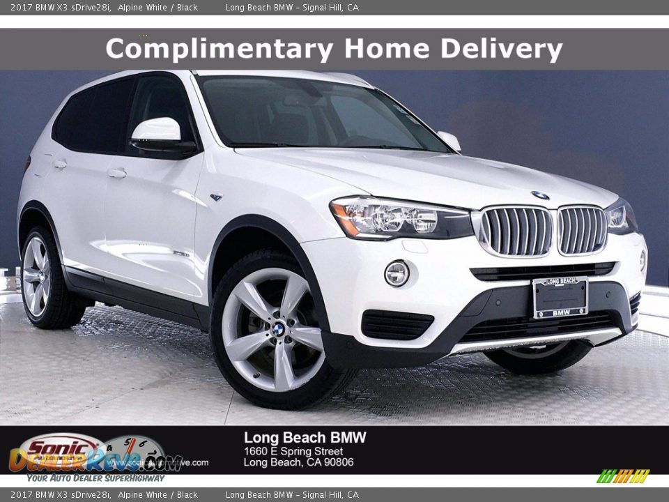 2017 BMW X3 sDrive28i Alpine White / Black Photo #1