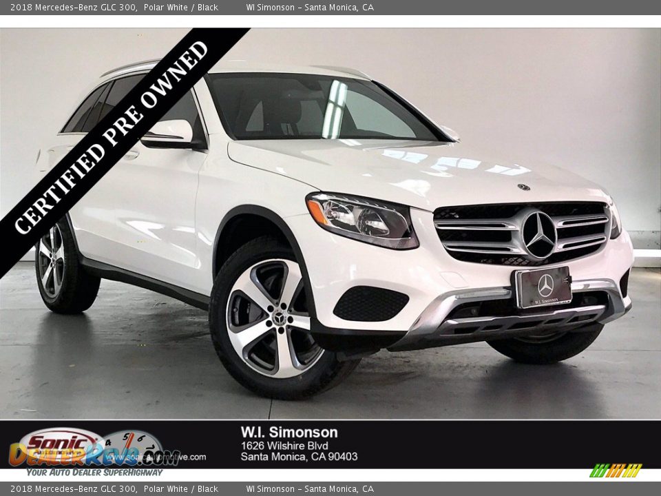 2018 Mercedes-Benz GLC 300 Polar White / Black Photo #1