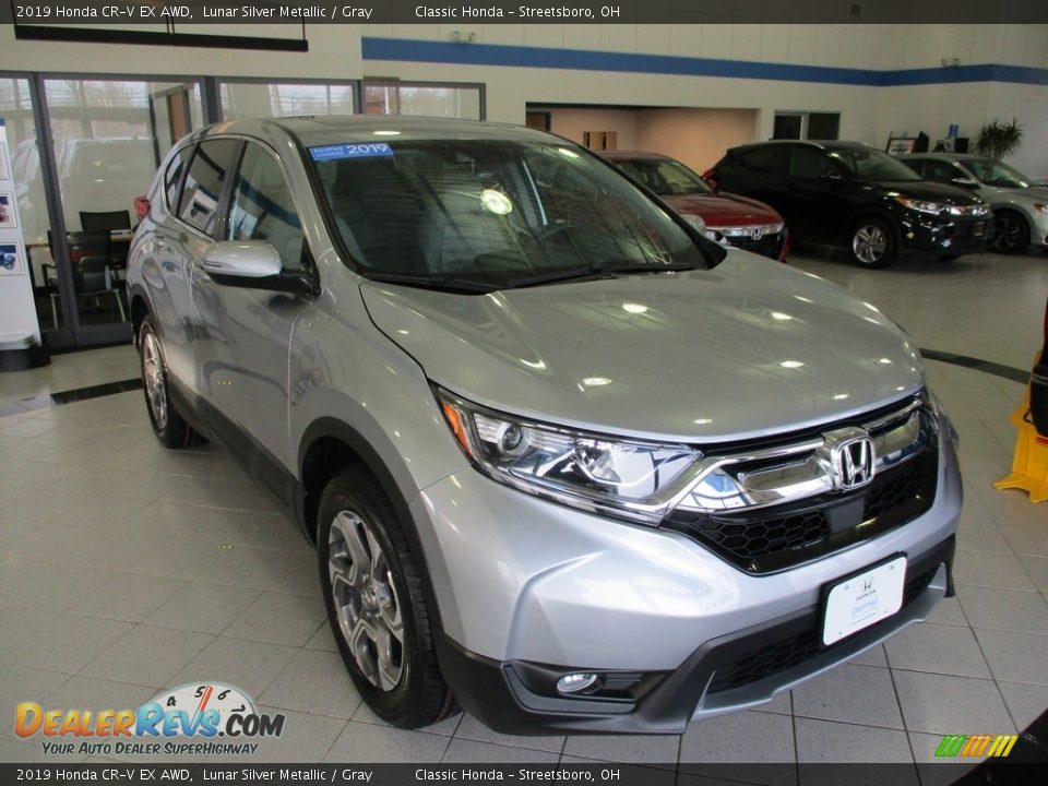 2019 Honda CR-V EX AWD Lunar Silver Metallic / Gray Photo #3