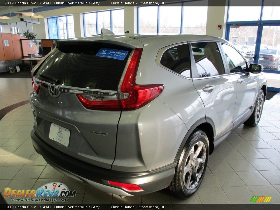 2019 Honda CR-V EX AWD Lunar Silver Metallic / Gray Photo #7
