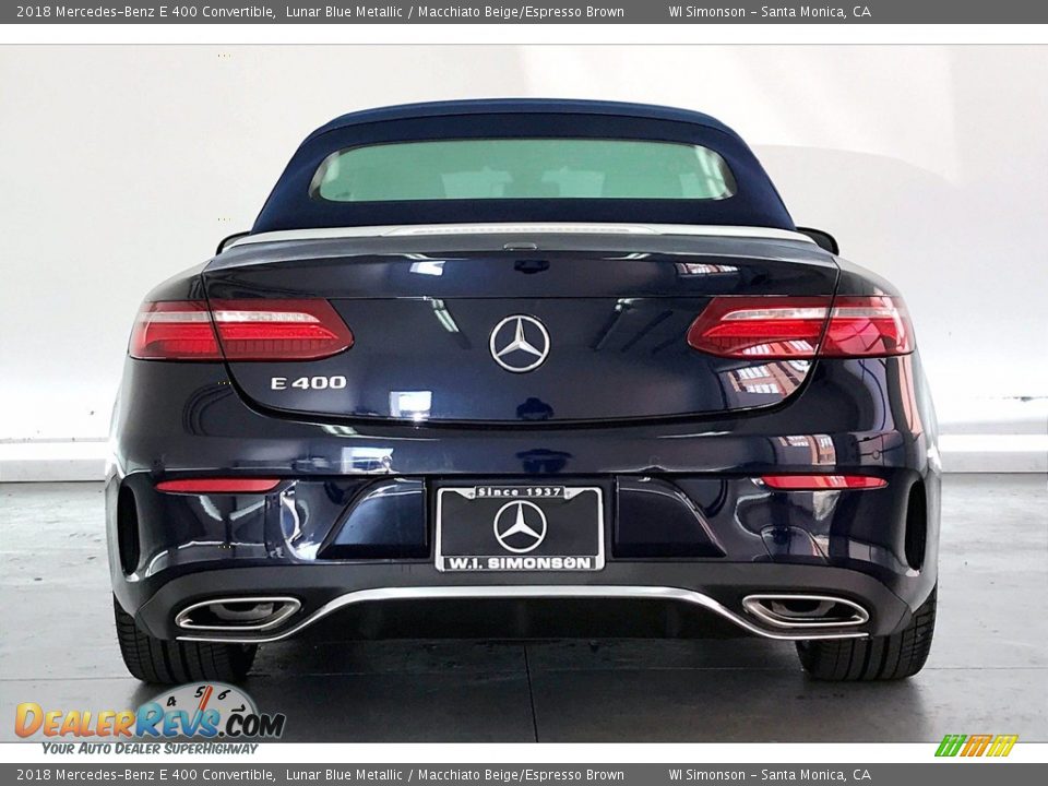 2018 Mercedes-Benz E 400 Convertible Lunar Blue Metallic / Macchiato Beige/Espresso Brown Photo #3