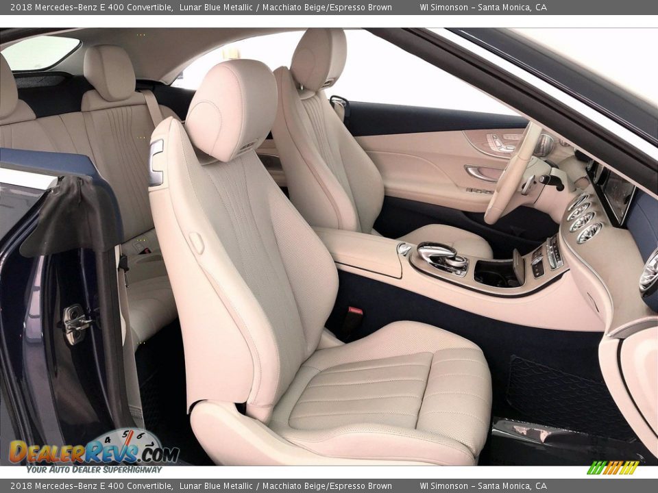 2018 Mercedes-Benz E 400 Convertible Lunar Blue Metallic / Macchiato Beige/Espresso Brown Photo #6