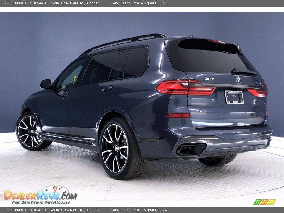 2021 BMW X7 xDrive40i Arctic Gray Metallic / Cognac Photo #3