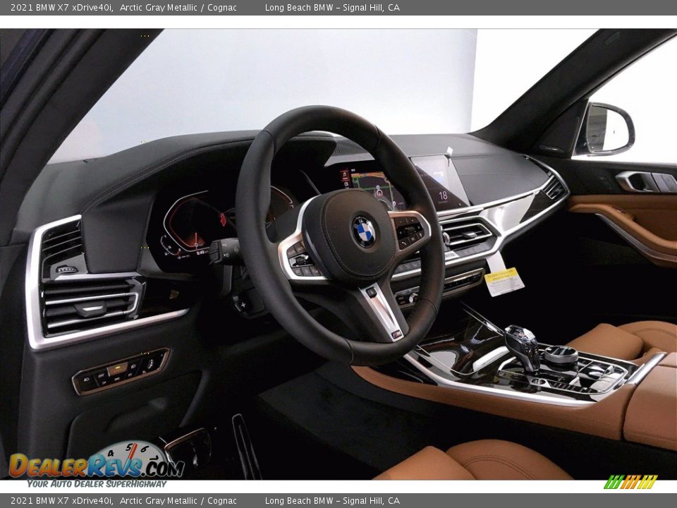 2021 BMW X7 xDrive40i Arctic Gray Metallic / Cognac Photo #7