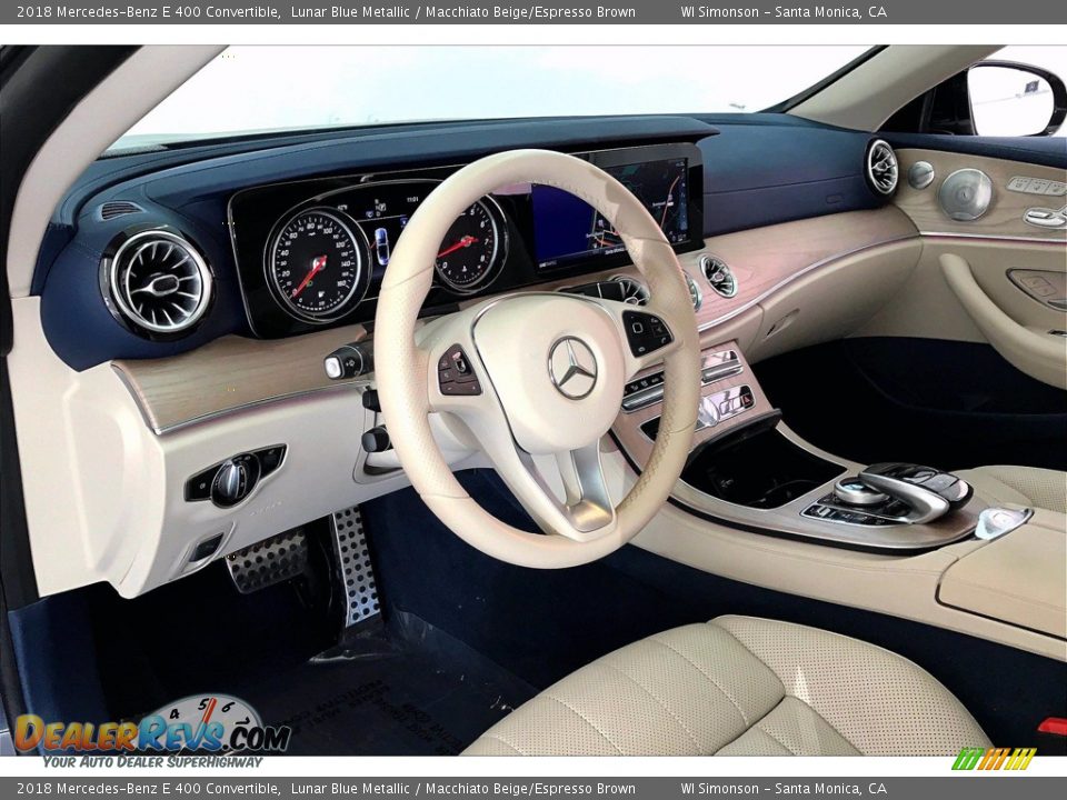 2018 Mercedes-Benz E 400 Convertible Lunar Blue Metallic / Macchiato Beige/Espresso Brown Photo #14