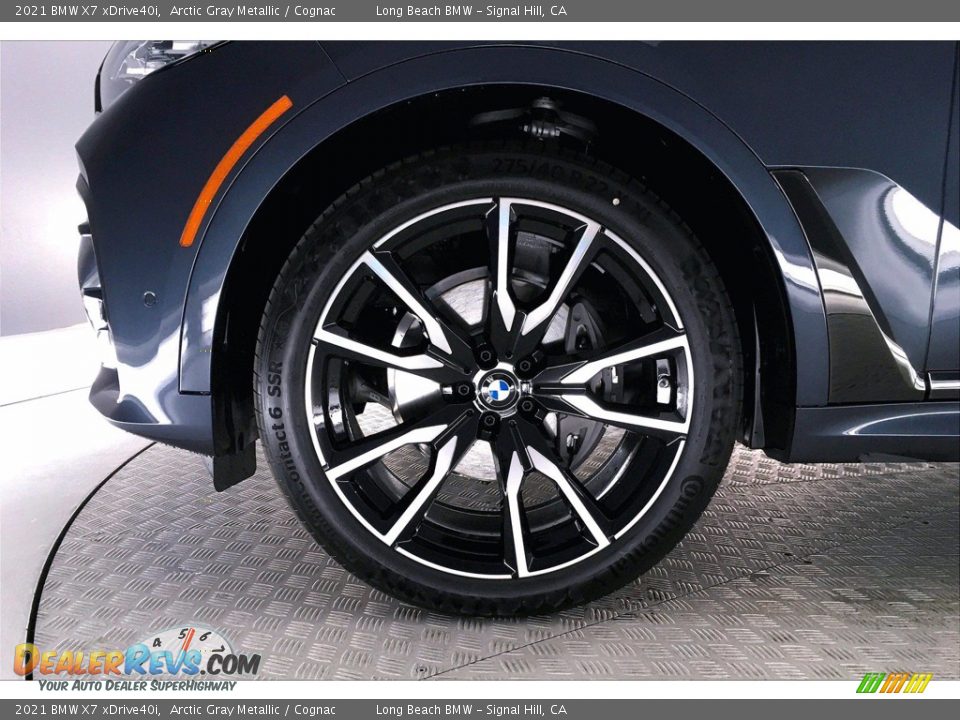 2021 BMW X7 xDrive40i Arctic Gray Metallic / Cognac Photo #12