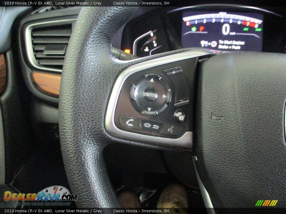 2019 Honda CR-V EX AWD Lunar Silver Metallic / Gray Photo #30