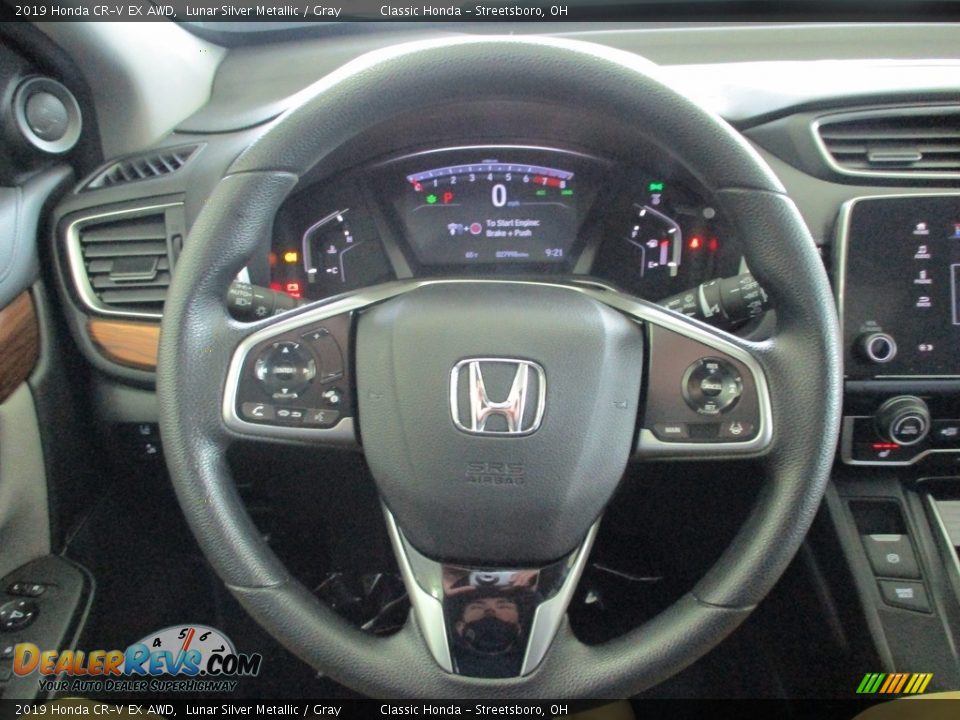 2019 Honda CR-V EX AWD Lunar Silver Metallic / Gray Photo #33