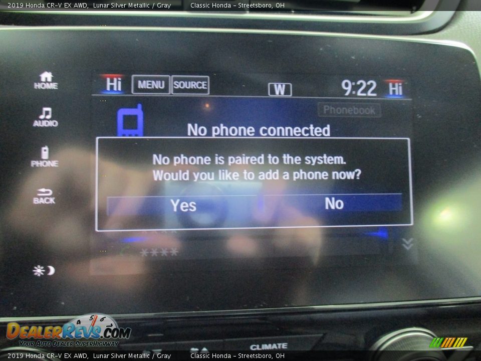 2019 Honda CR-V EX AWD Lunar Silver Metallic / Gray Photo #36