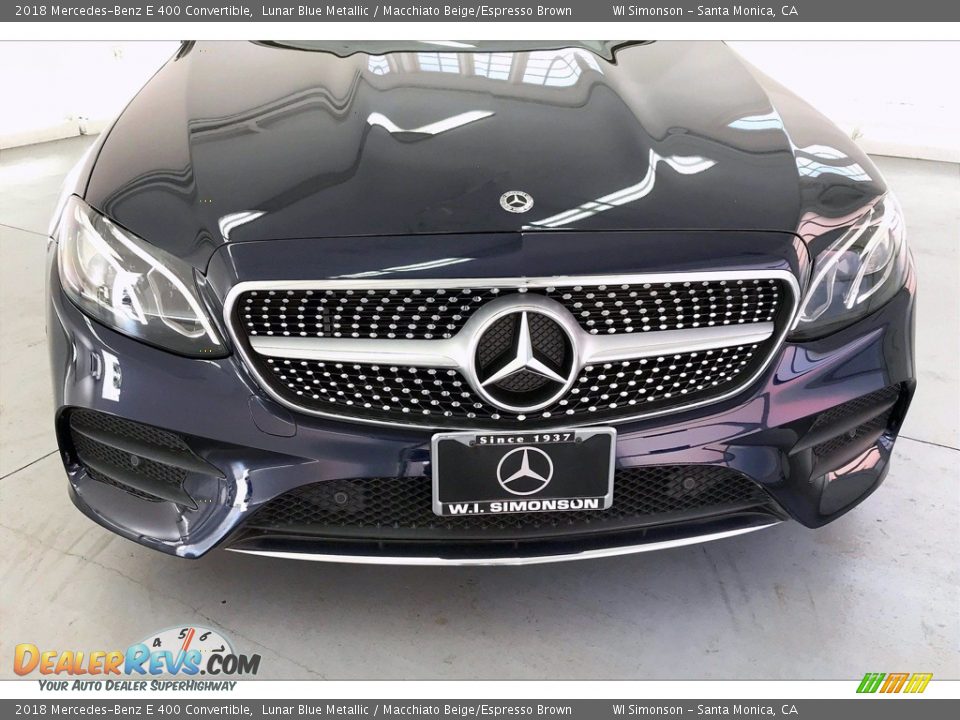 2018 Mercedes-Benz E 400 Convertible Lunar Blue Metallic / Macchiato Beige/Espresso Brown Photo #30