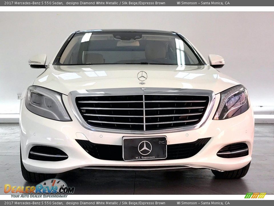 2017 Mercedes-Benz S 550 Sedan designo Diamond White Metallic / Silk Beige/Espresso Brown Photo #2