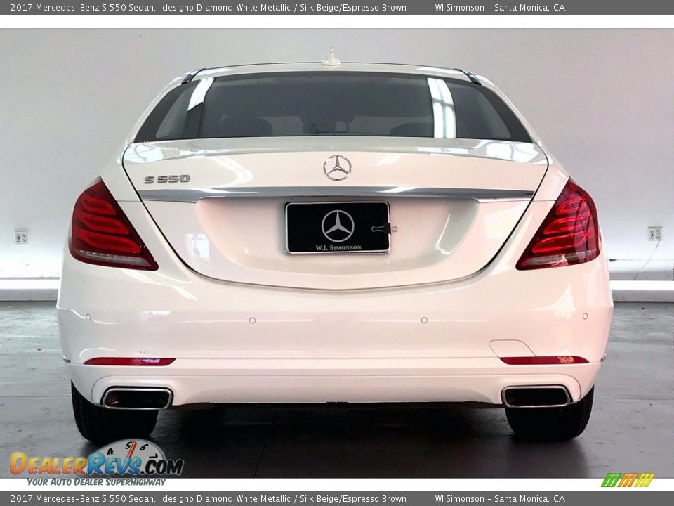 2017 Mercedes-Benz S 550 Sedan designo Diamond White Metallic / Silk Beige/Espresso Brown Photo #3