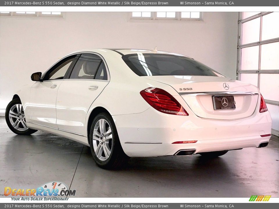 2017 Mercedes-Benz S 550 Sedan designo Diamond White Metallic / Silk Beige/Espresso Brown Photo #10