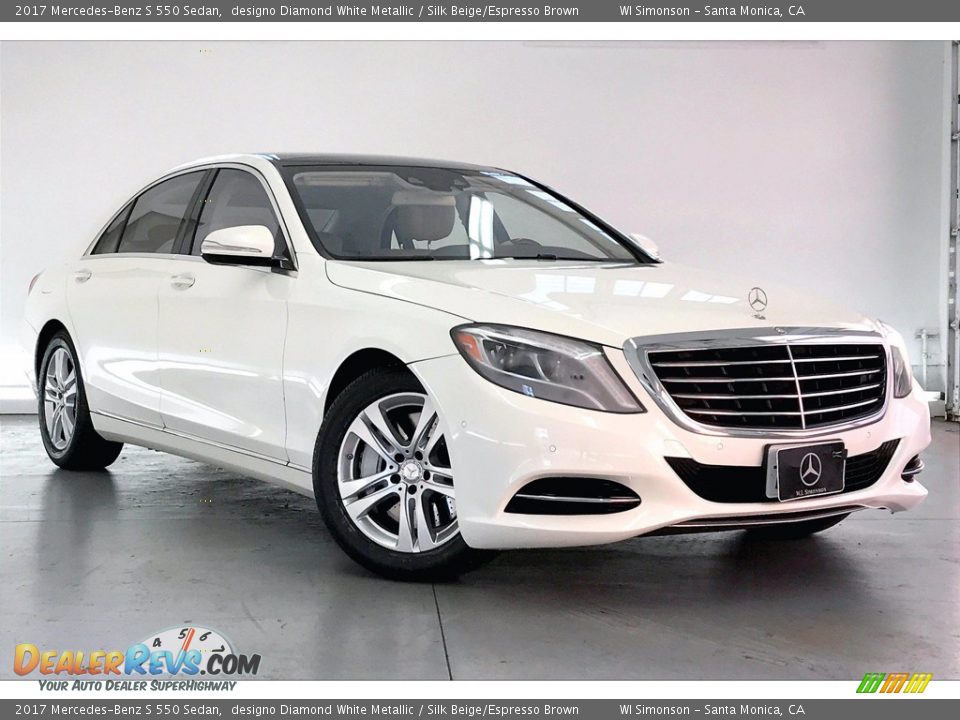 2017 Mercedes-Benz S 550 Sedan designo Diamond White Metallic / Silk Beige/Espresso Brown Photo #34