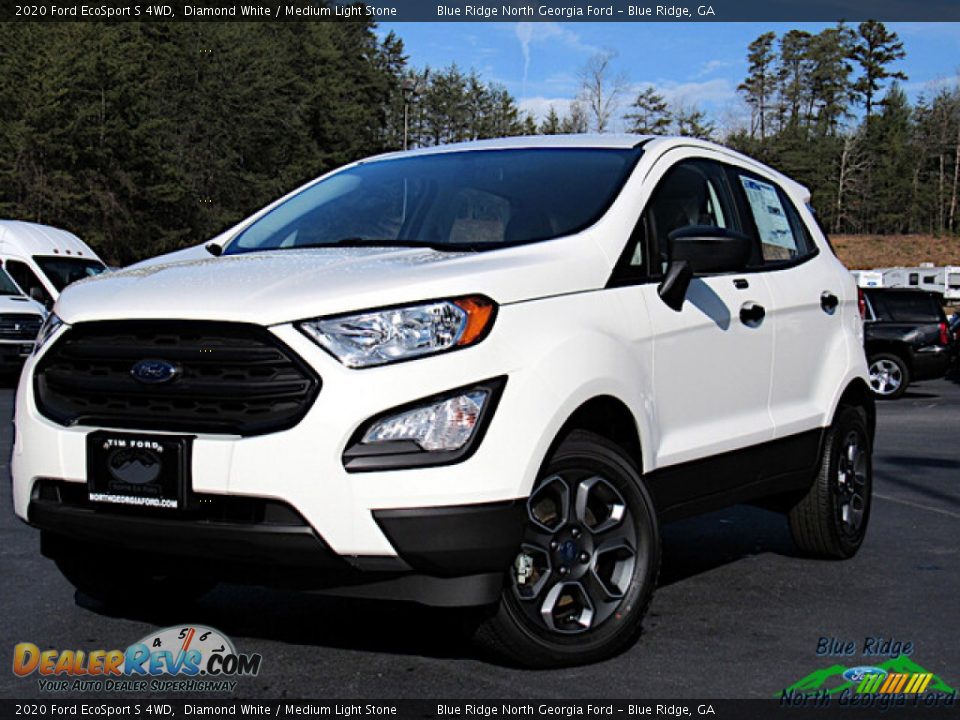 2020 Ford EcoSport S 4WD Diamond White / Medium Light Stone Photo #1