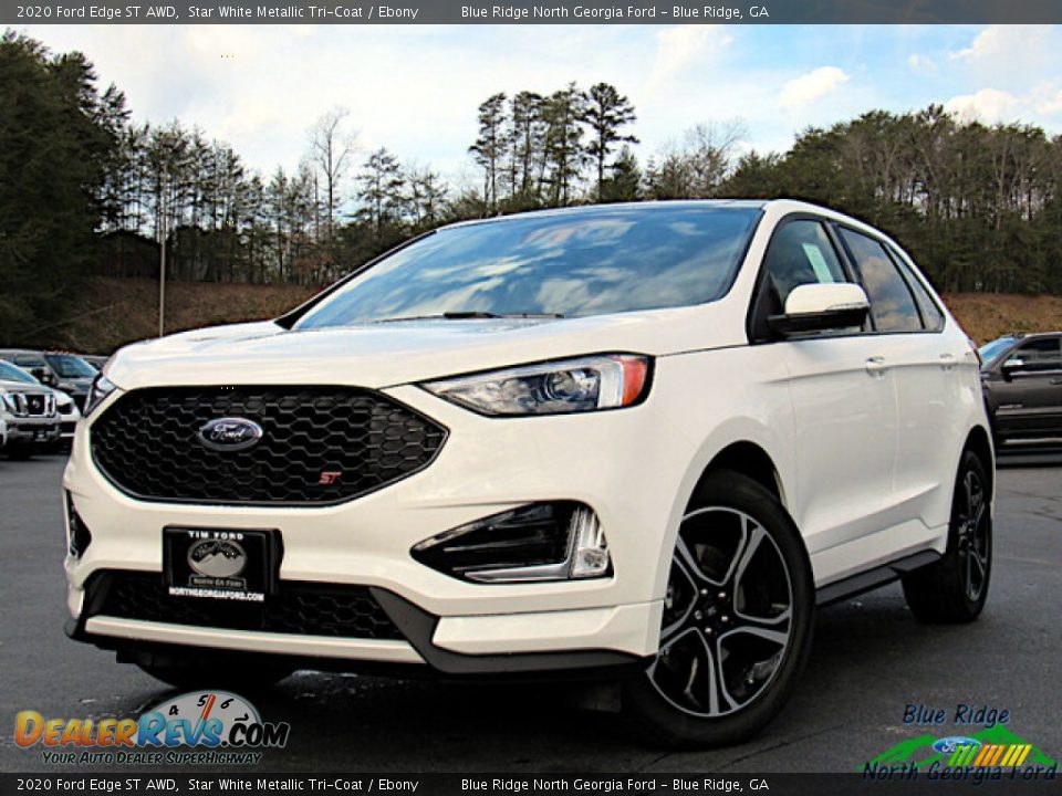 2020 Ford Edge ST AWD Star White Metallic Tri-Coat / Ebony Photo #1