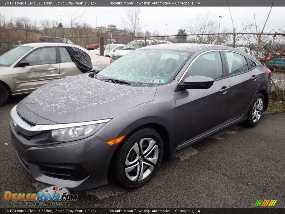 2017 Honda Civic LX Sedan Sonic Gray Pearl / Black Photo #1