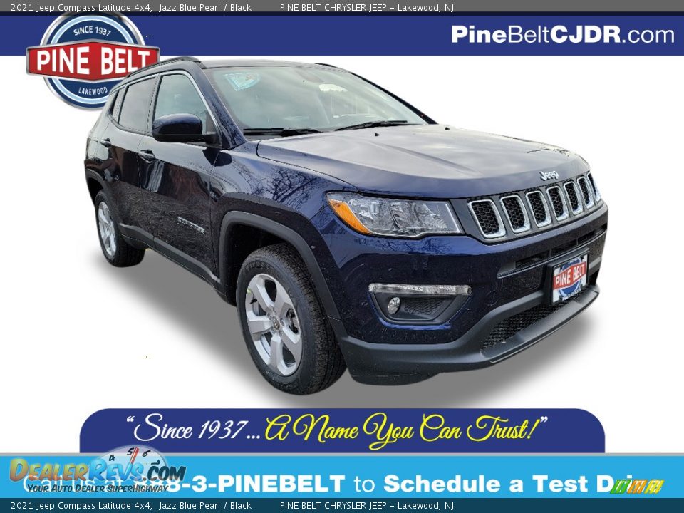 2021 Jeep Compass Latitude 4x4 Jazz Blue Pearl / Black Photo #1