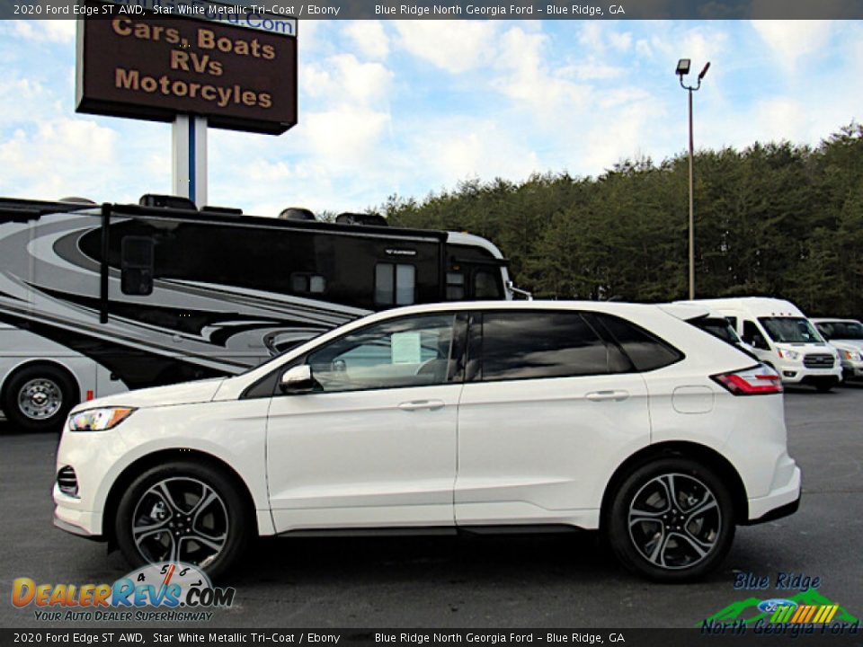 2020 Ford Edge ST AWD Star White Metallic Tri-Coat / Ebony Photo #2