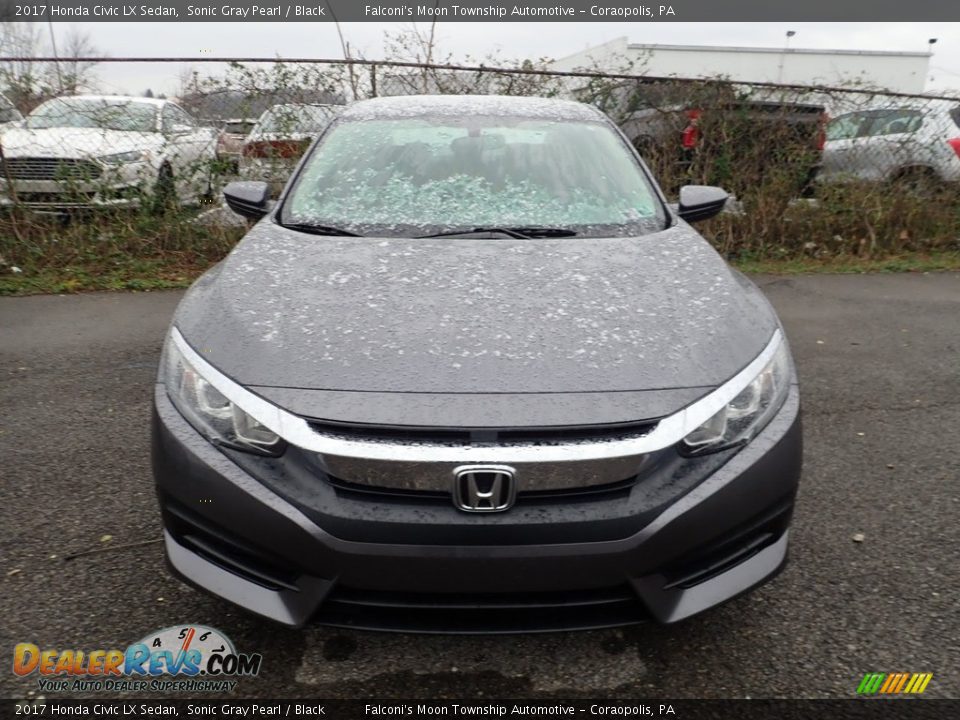 2017 Honda Civic LX Sedan Sonic Gray Pearl / Black Photo #3