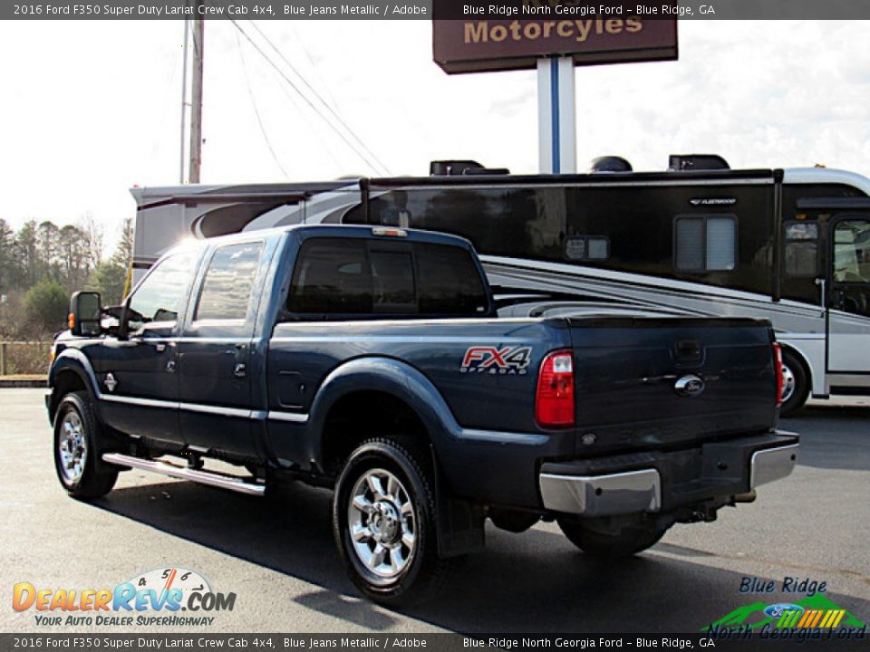 2016 Ford F350 Super Duty Lariat Crew Cab 4x4 Blue Jeans Metallic / Adobe Photo #3