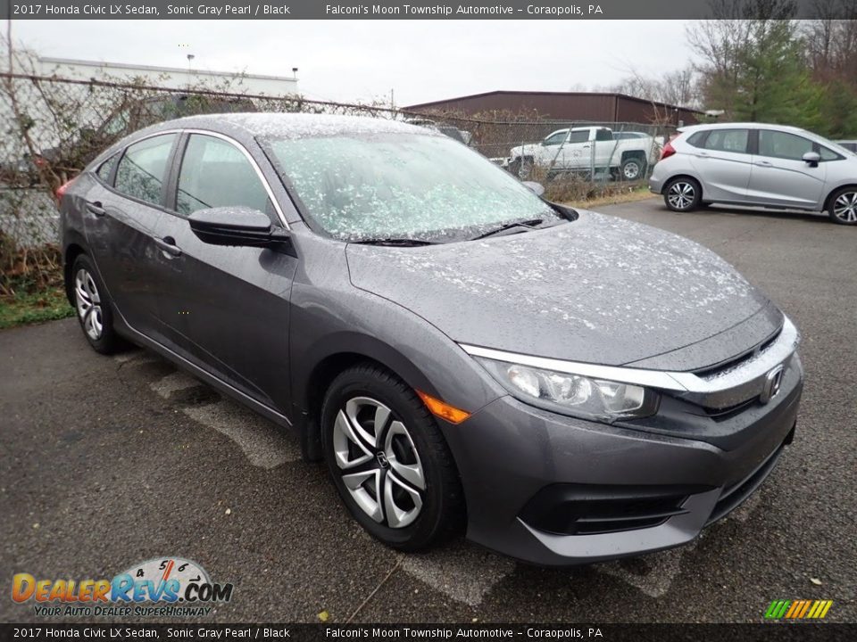 2017 Honda Civic LX Sedan Sonic Gray Pearl / Black Photo #4