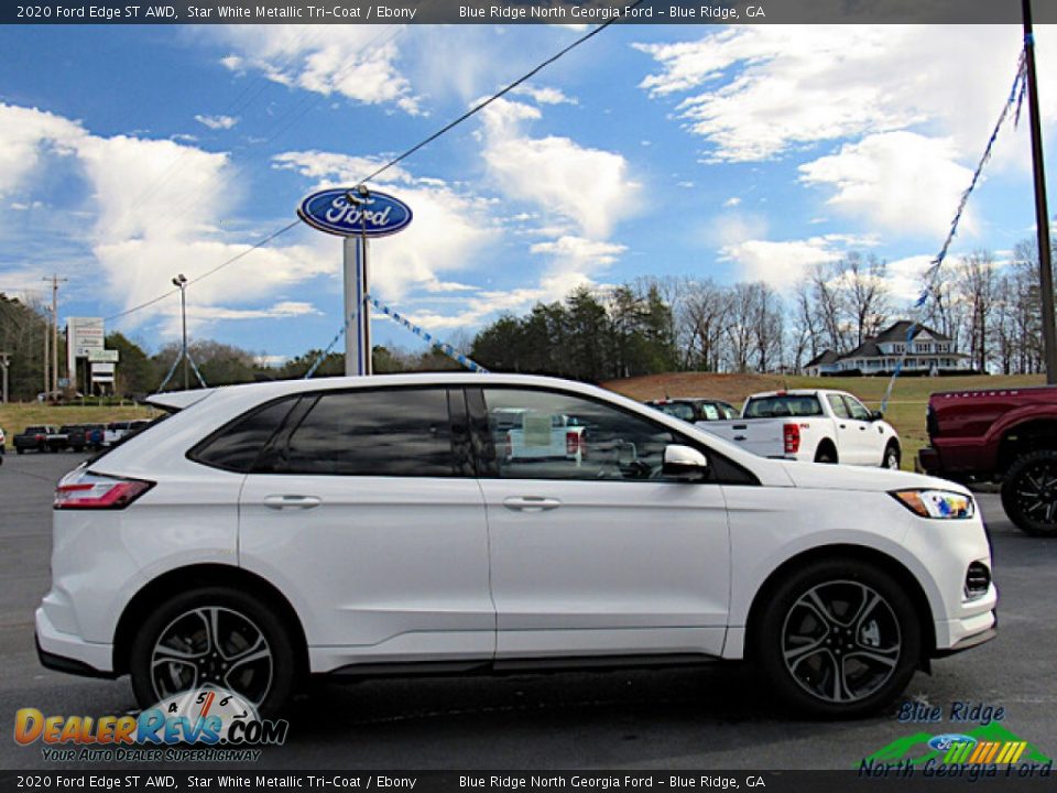 2020 Ford Edge ST AWD Star White Metallic Tri-Coat / Ebony Photo #6
