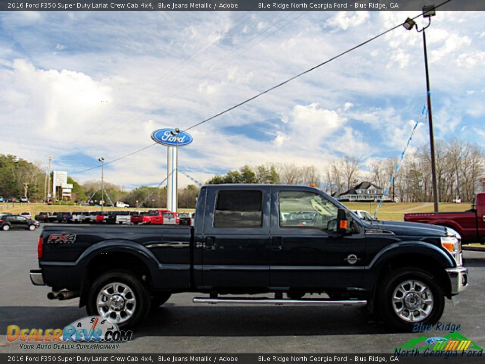 2016 Ford F350 Super Duty Lariat Crew Cab 4x4 Blue Jeans Metallic / Adobe Photo #6