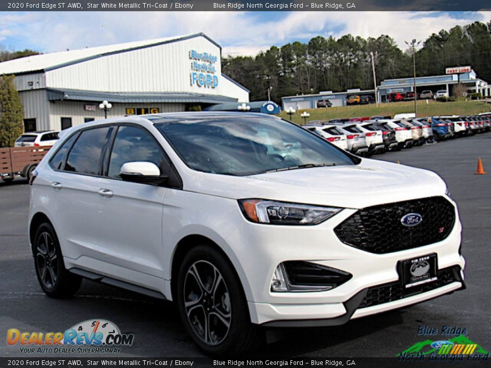 2020 Ford Edge ST AWD Star White Metallic Tri-Coat / Ebony Photo #7