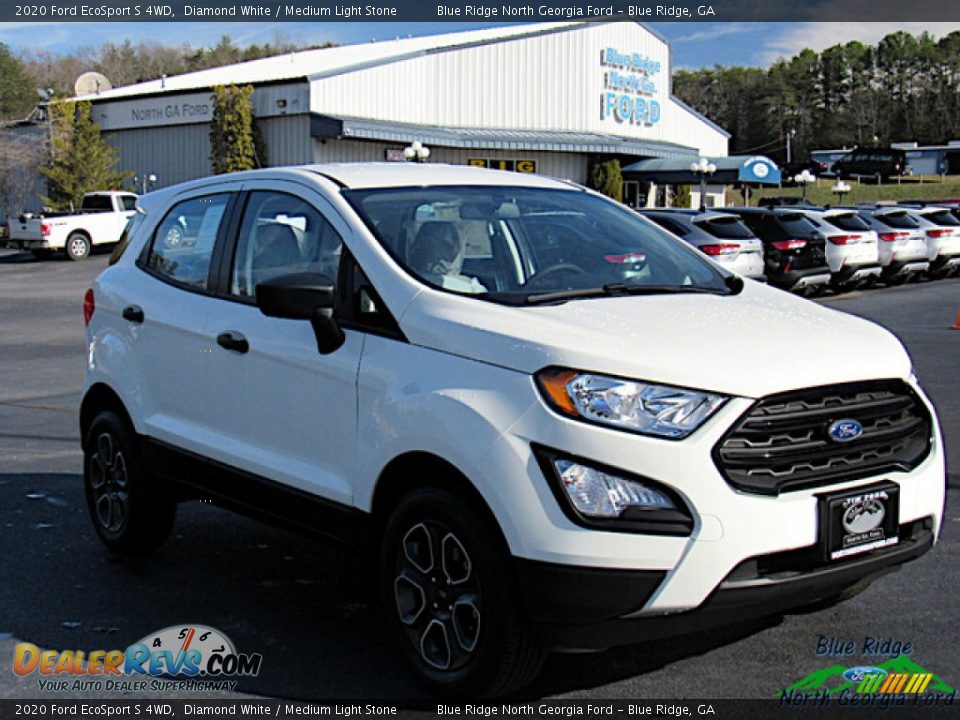 2020 Ford EcoSport S 4WD Diamond White / Medium Light Stone Photo #7