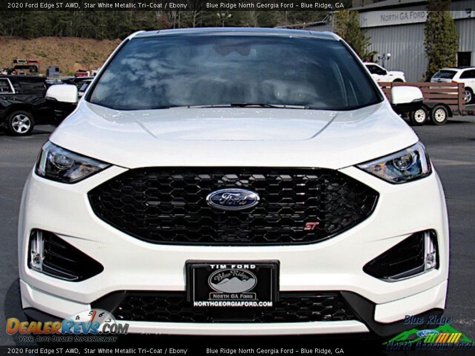 2020 Ford Edge ST AWD Star White Metallic Tri-Coat / Ebony Photo #8