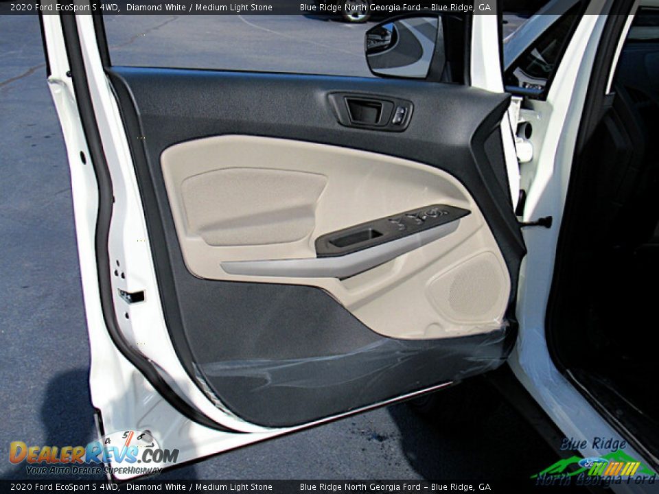 2020 Ford EcoSport S 4WD Diamond White / Medium Light Stone Photo #10