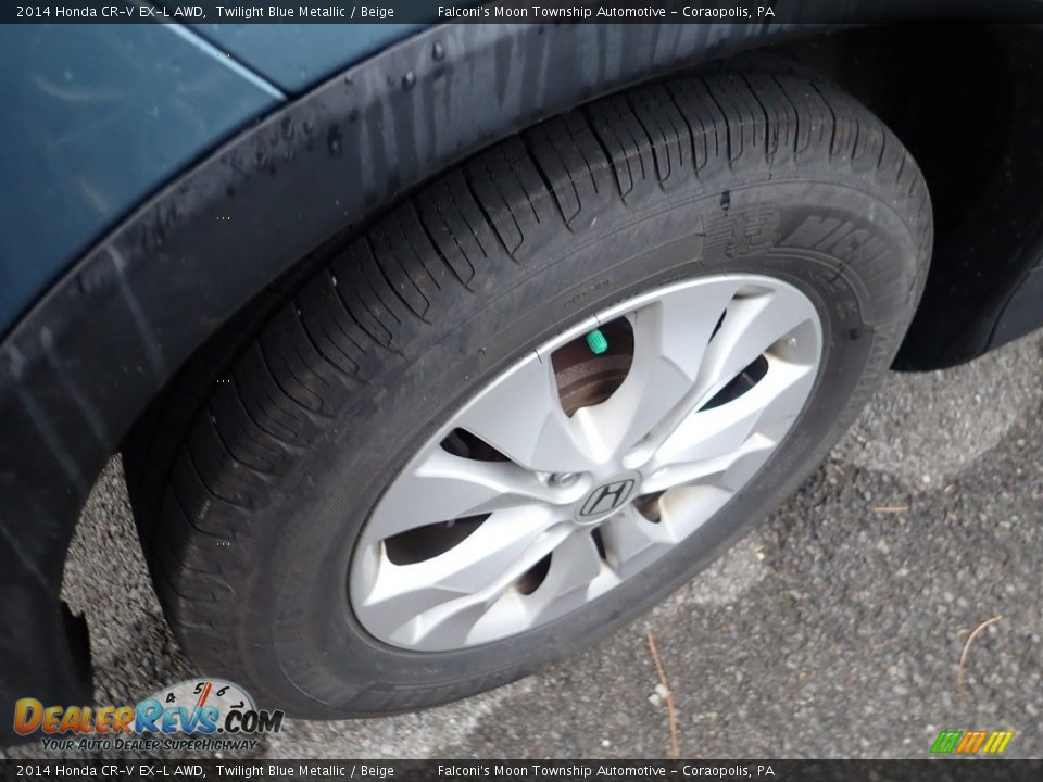 2014 Honda CR-V EX-L AWD Twilight Blue Metallic / Beige Photo #5