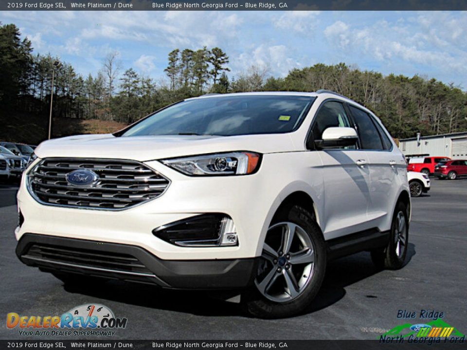 2019 Ford Edge SEL White Platinum / Dune Photo #1