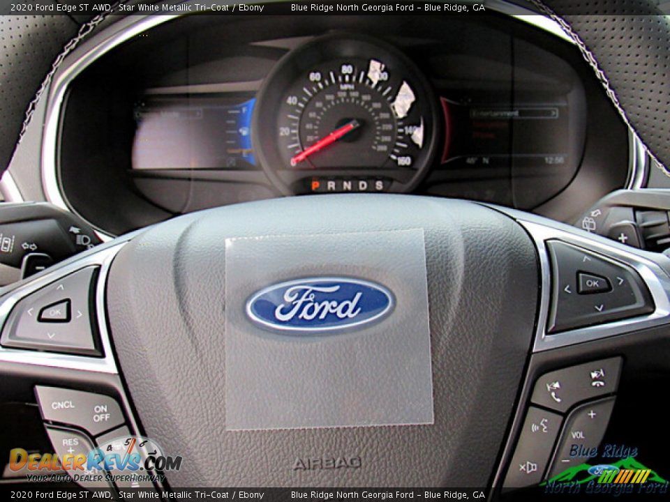 2020 Ford Edge ST AWD Star White Metallic Tri-Coat / Ebony Photo #17