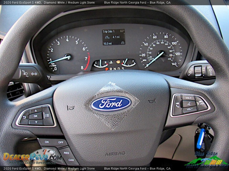 2020 Ford EcoSport S 4WD Diamond White / Medium Light Stone Photo #17