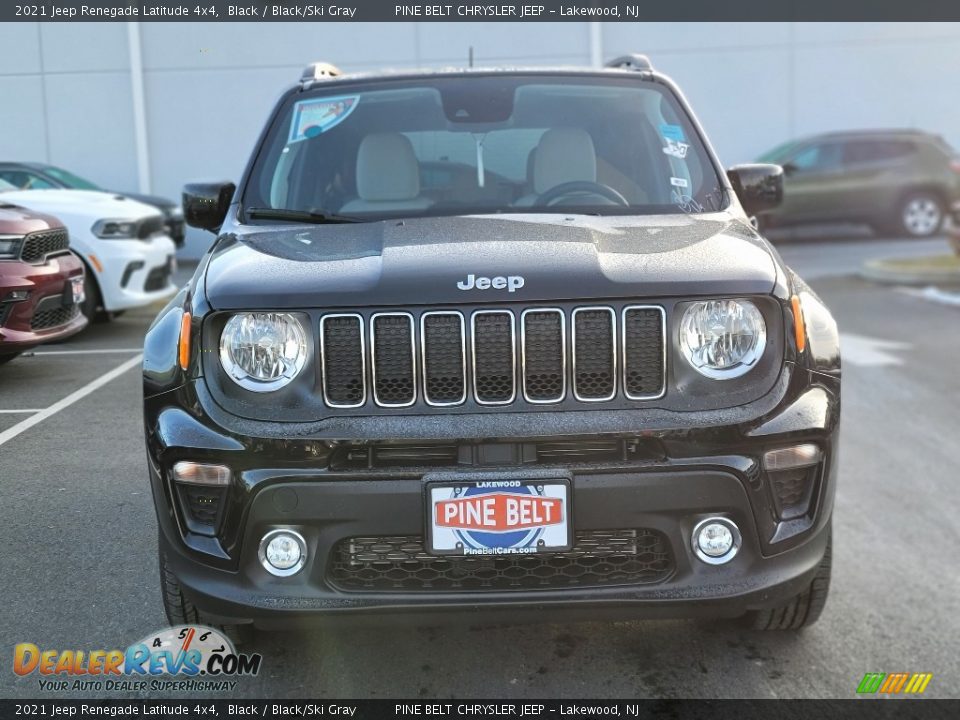 2021 Jeep Renegade Latitude 4x4 Black / Black/Ski Gray Photo #3